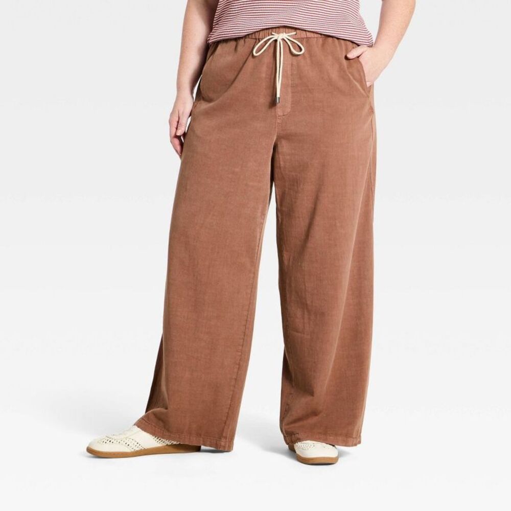 Women's High-Rise Pull-On Pants - Universal Thread Brown 1X